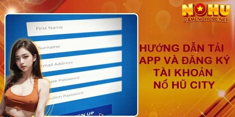 Hướng dẫn tải app và đăng ký tài khoản nổ hũ city